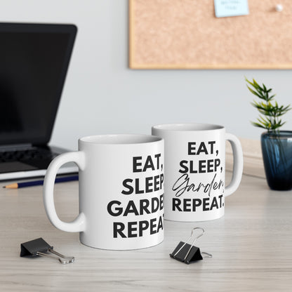 Eat, Sleep, Garden, Repeat Mug