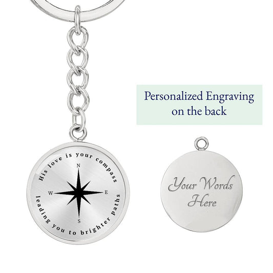 Compass of His Love- Keychain